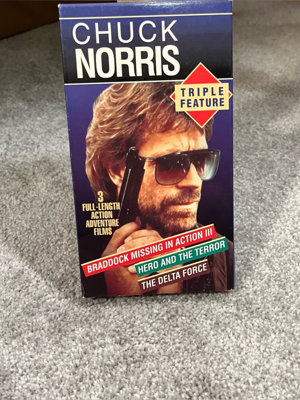 Chuck Norris Triple Feature VHS Braddock III/ Hero and The Terror/Delta Force